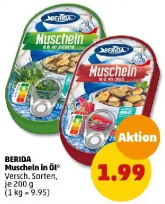 PENNY BERIDA Muscheln in Öl 200 g Angebot