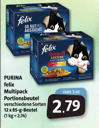 Markant Markt Purina felix Multipack Portionsbeutel Angebot