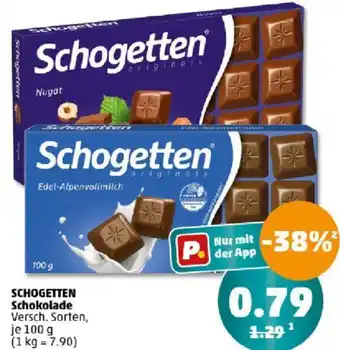 PENNY SCHOGETTEN Schokolade 100 g Angebot