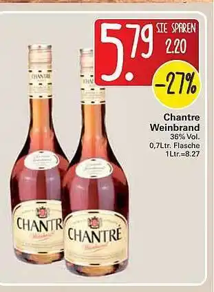 WEZ Chantre Weinbrand 0,7L Angebot