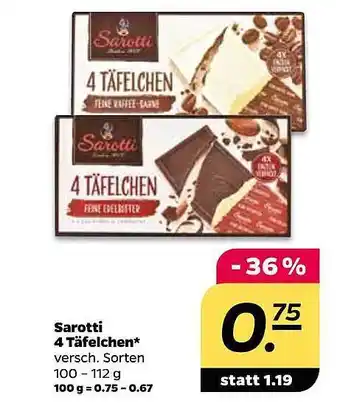 NETTO Sarotti 4 Täfelchen Angebot