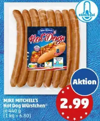 PENNY MIKE MITCHELL'S Hot Dog Würstchen 440 g Angebot