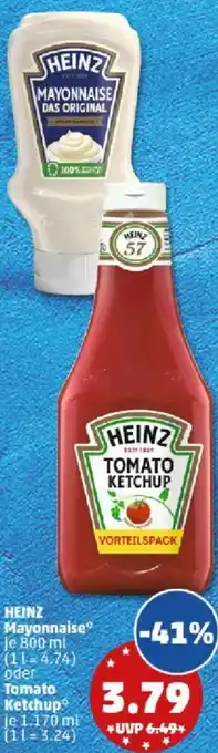 PENNY HEINZ Mayonnaise 800 ml oder Tomato Ketchup 1.170 ml Angebot