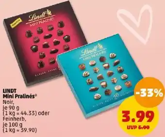 PENNY LINDT Mini Pralinés 90/100 g Angebot