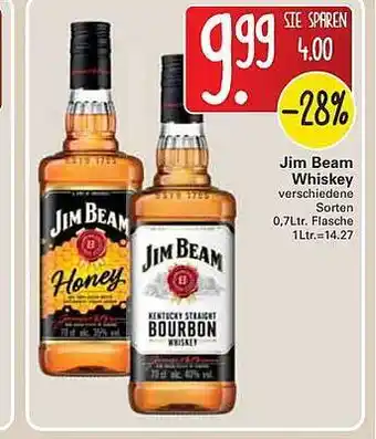 WEZ Jim Beam Whiskey 0,7 L Angebot