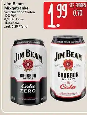 WEZ Jim Beam Mixgetränke 0,33L Angebot