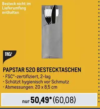 METRO PAPSTAR 520 BESTECKTASCHEN Angebot