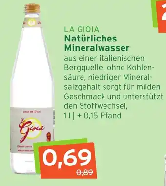 Naturgut La Gioia Natürliches Mineralwasser 1L Angebot