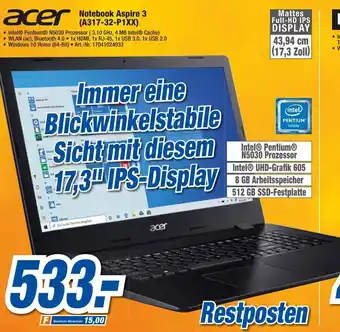 expert Techno Land Acer Notebook Aspire 3 (A317-32-P1XX) Angebot