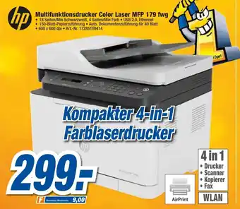 expert Techno Land HP Multifunktionsdrucker Color Laser MFP 179 fwg Angebot