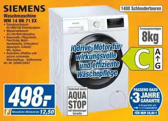 expert Techno Land Siemens Waschmaschine WM 14 NK 71 EX Angebot