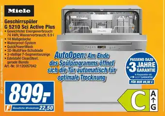 expert Techno Land Miele Geschirrspüler G 5210 Sci Active Plus Angebot