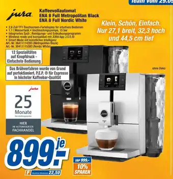 expert Techno Land jura Kaffeevollautomat ENA 8 Full Metropolitan Black ENA 8 Full Nordic White Angebot