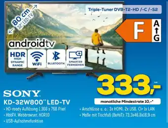 Euronics Sony KD 32 W 800 LED TV Angebot