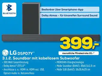 Euronics LG DSPD7Y  3.1.2 Soundbar mit kabellosem Subwoofer Angebot