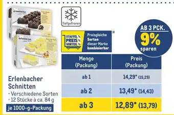 METRO Erlenbacher Schnitten je 1000-g-Packung Angebot