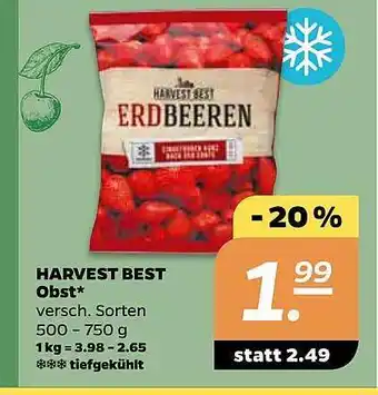 NETTO Harvest Best Obst 1 kg 3.98- 2.65 tiefgekühlt Angebot