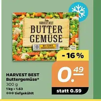 NETTO Harvest Best Buttergemüse 1kg 1.63 tiefgekühlt Angebot