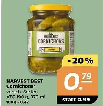 NETTO Harvest Best Cornichons 100 g 0.42 Angebot