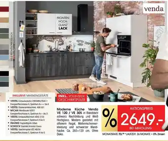 Zurbrüggen Venda moderne küche venda ve 120 / ve 305 Angebot