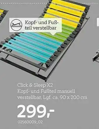 XXXLutz Click & Sleep X2 Kopf- Und Fußteil Manuell Angebot