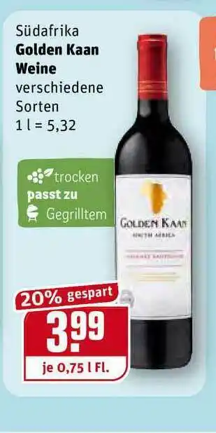 REWE Kaufpark Südafrika Golden Kaan Weine Angebot