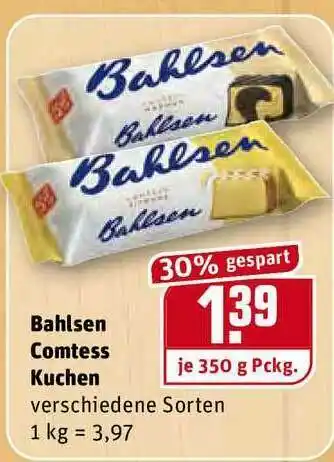 REWE Kaufpark Bahlsen Comtess Kuchen Angebot