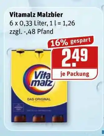 REWE Kaufpark Vitamalz Malzbier Angebot