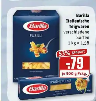 REWE Kaufpark Barilla Italienische Teigwaren Angebot