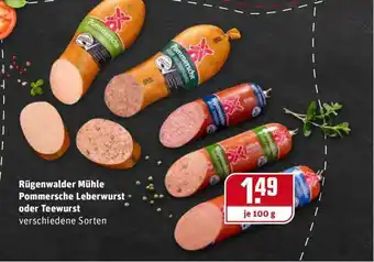 REWE Kaufpark Rügenwalder Mühle Pommersche Leberwurst Oder Teewurst Angebot