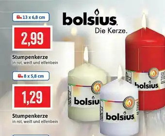 Stolz Bolsius Stumpenkerze Angebot