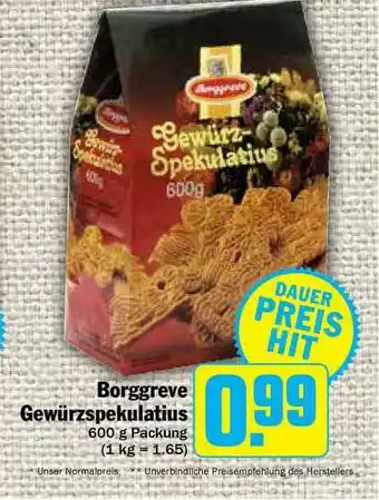 Hit Borggreve Gewürzspekulatius Angebot