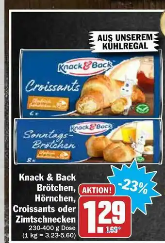 Hit Knack & Back Brötchen Hörnchen Croissants Oder Zimtschnecken Angebot