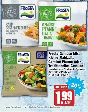 Hit Frosta Gemüse Mix Kleine Mahlzeite Gemüse Pfanne Oder Traditionelles Gemüse Angebot