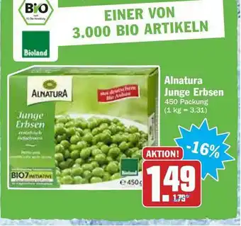 Hit Alnatura Junge Erbsen Angebot