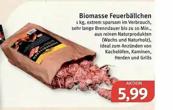 Feneberg Biomasse Feuerbällchen Angebot