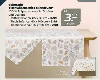 NETTO Dekorado Tischwäsche Mit Foliendruck Angebot