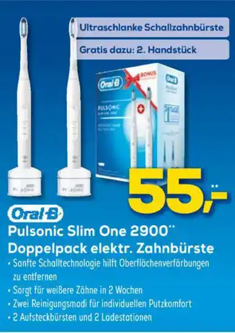 Euronics Oral-B Pulsonic Slim One 2900 Doppelpack elektr. Zahnbürste Angebot