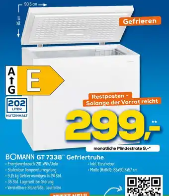 Euronics Bomann GT 7338 Gefriertruhe Angebot