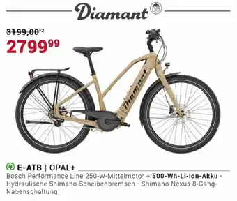 Fahrrad XXL Diamant E-ATB Opal+ Angebot