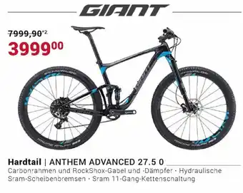 Fahrrad XXL Giant Hardtail Anthem Advanced 27.5 0 Angebot