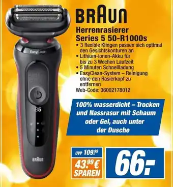 HEM Expert Braun Herrenrasierer Series 5 50-R 1000s Angebot