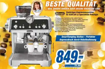 HEM Expert DeLonghi Siebträger Espressomaschine EC 9355.M La Specialista Prestigio Angebot