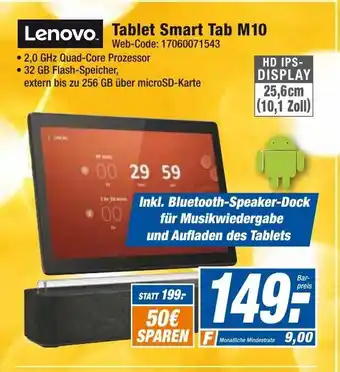 HEM Expert Lenovo Tablet Smart Tab M10 Angebot