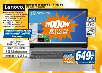 HEM Expert Lenovo Notebook IdeaPad 3 17 IML 05 Angebot