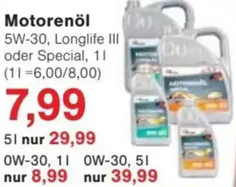 Jawoll Motorenöl 5W-30 Angebot