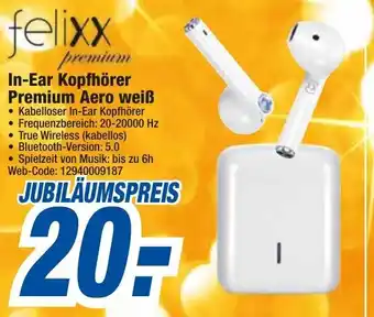 expert Octomedia Felixx Premium In Ear Kopfhörer Premium Aero weiß Angebot