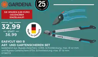 BBM Baumarkt Gardena Easycut 680 B Ast und Gartenscheren Set Angebot