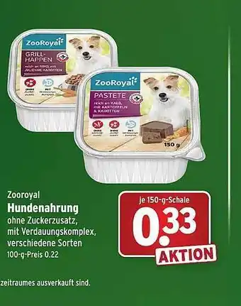 Wasgau Zooroyal Hundenahrung Angebot