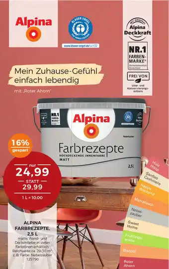 BBM Baumarkt Alpina Farbrezepte 2,5L Angebot